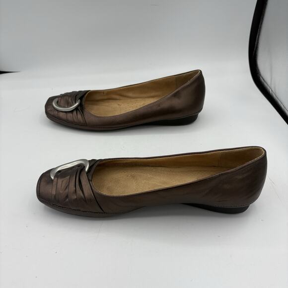 Naturalizer‎ N5 Comfort Flats Womens Size 8 N Narrow Violette Bronze Leather - Picture 8 of 9